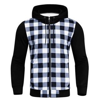 Full Slim Fit Plaid Hoodie