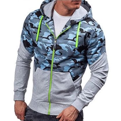 Casual Long Sleeve Zip Hoodie - Image 5