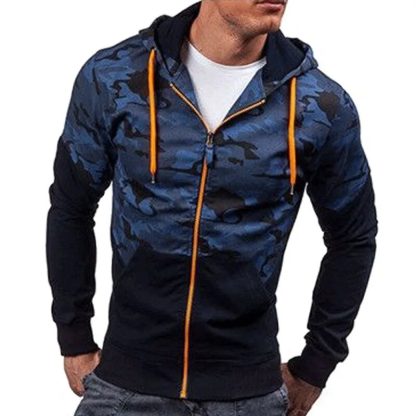 Casual Long Sleeve Zip Hoodie