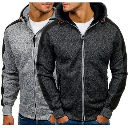 Sports Zipper Pullover Hoodie - Image 2