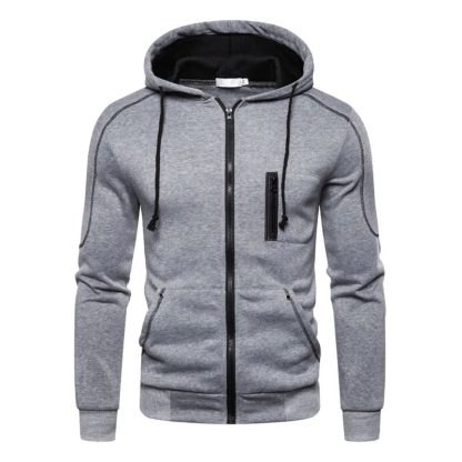 Casual Slim Zipper Sweatshirt Hoodie - Image 2