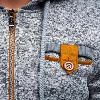 Zip-Up Hoodie with Side Pocket - Image 4