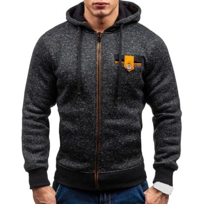 Zip-Up Hoodie with Side Pocket