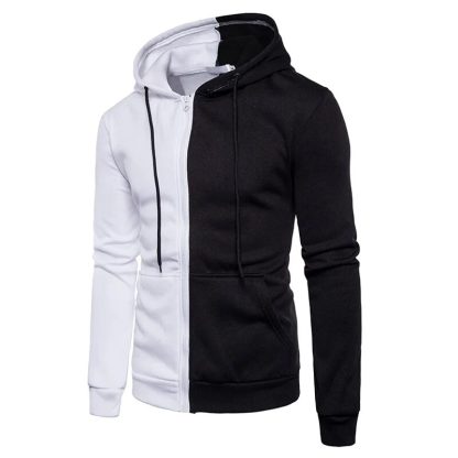 Casual Two-Colors Hoodie Jacket - Image 3