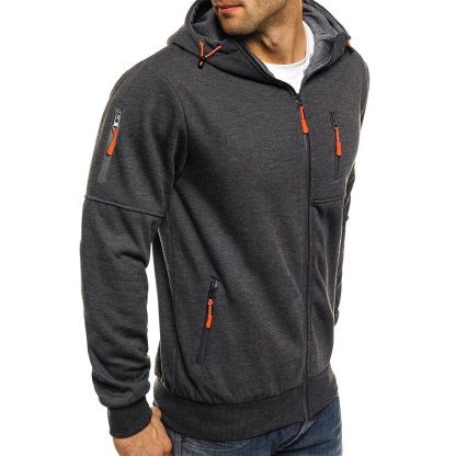 Fashion Zip-Up Pocket Hoodie Jacket - Image 4