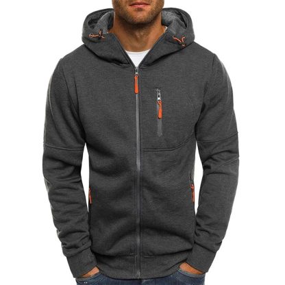 Casual Sports Zippered Pocket Hoodie - Image 4