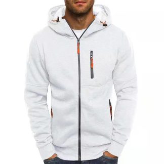 Casual Sports Zippered Pocket Hoodie