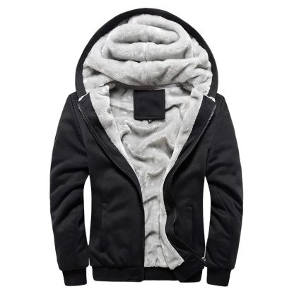 Two-Tone Color Style Zip-Up Hoodie - Image 3