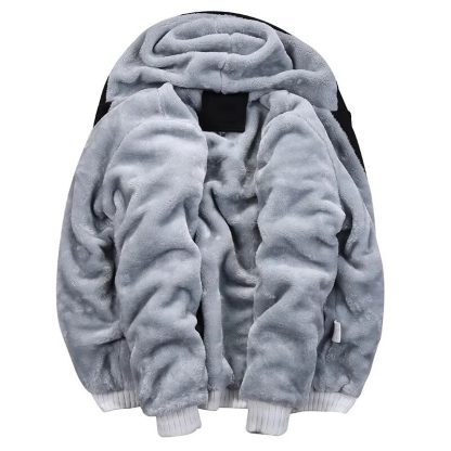 Two-Tone Color Style Zip-Up Hoodie - Image 2