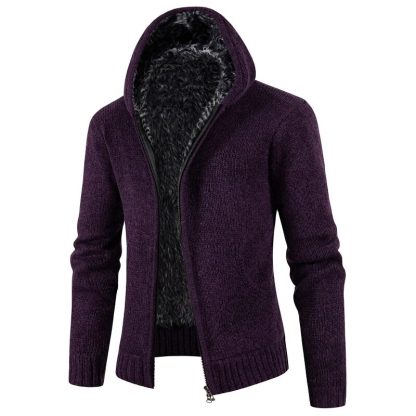 Solid Thick Fleece Hoodie - Image 6