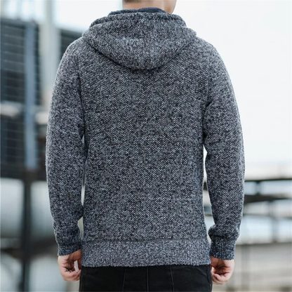 Casual Slim Fit Zipper Sweater Jacket - Image 3