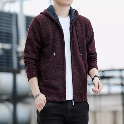 Casual Slim Fit Zipper Sweater Jacket