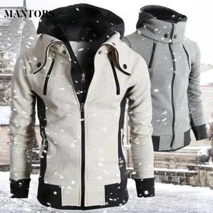 Sports-Inspired Collar Up Hoodie - Image 2