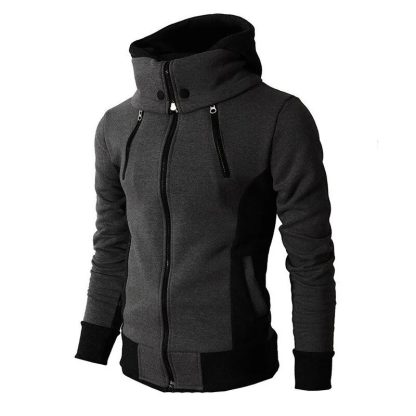 Sports-Inspired Collar Up Hoodie