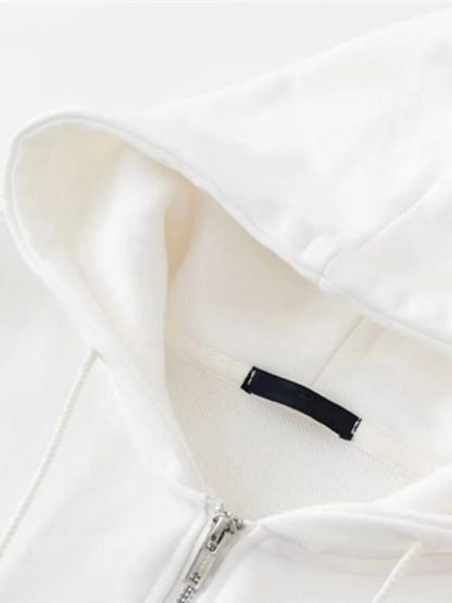 Vintage Zip-up Sweatshirt Hoodie - Image 2