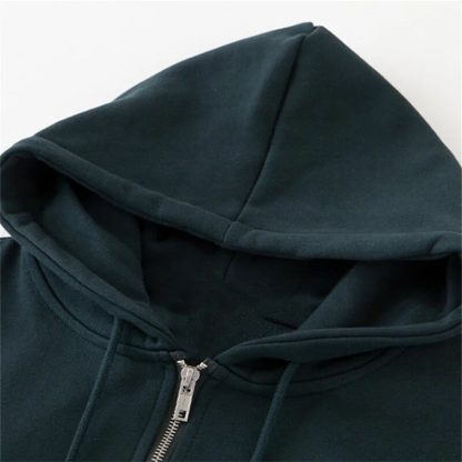 Loose Sweatshirt  Zipper Hoodie - Image 3