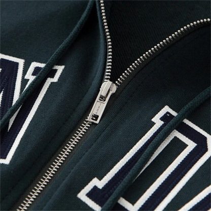 Loose Sweatshirt  Zipper Hoodie - Image 4