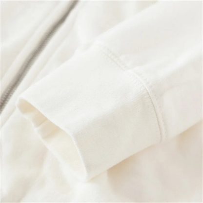 Oversize Letter Print Zipper Hoodie - Image 6