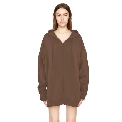 Zipper-up Sweatshirt Hoodie - Image 5