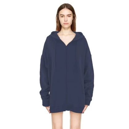 Zipper-up Sweatshirt Hoodie - Image 3