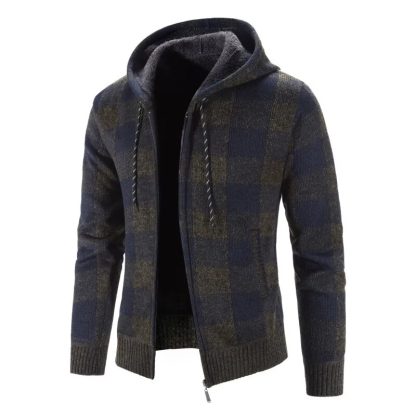 Checkered Warm Hooded Sweaters - Image 3