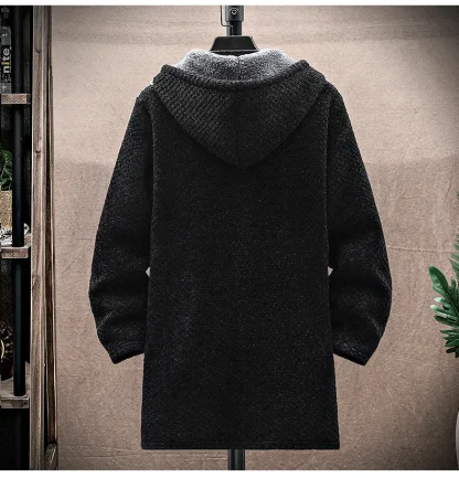 Solid Long Winter Hoodie - Image 4