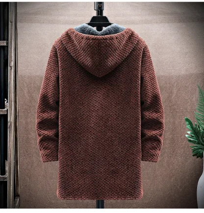 Solid Long Winter Hoodie - Image 6