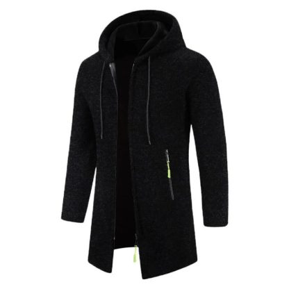 Zip-Up Sweatshirts LongSleeve Knit Hoodie