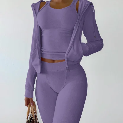 Jogger Suit with Vest and Hoodie - Image 4