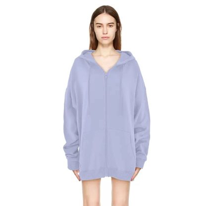 Zipper-up Sweatshirt Hoodie - Image 4