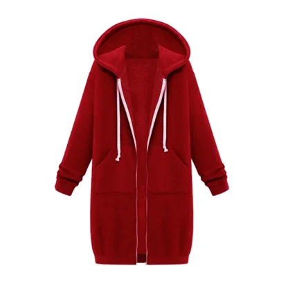 Zippered Chic Side Pockets Hoodie - Image 5
