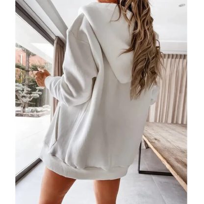 Stylish Casual Zipper-Up Hoodie - Image 2