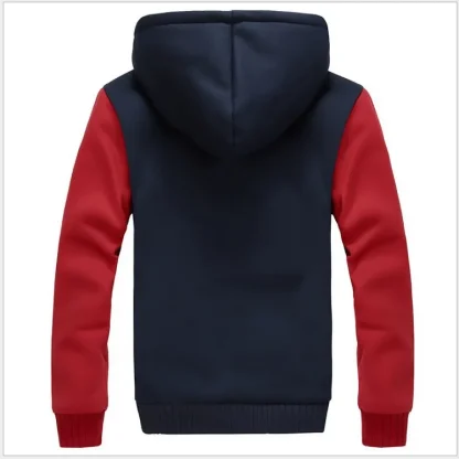 Two-Tone Color Style Zip-Up Hoodie - Image 6