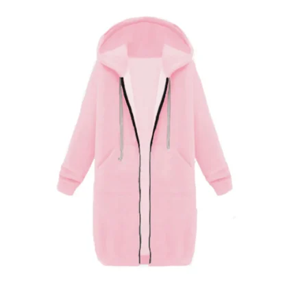 Zippered Chic Side Pockets Hoodie - Image 6
