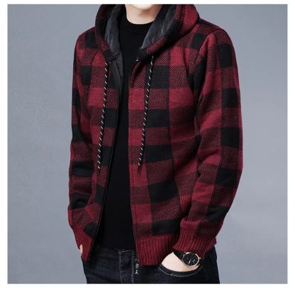Cozy Fleece-Lined Zipper Sweater - Image 3