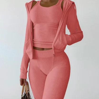 Jogger Suit with Vest and Hoodie - Image 3