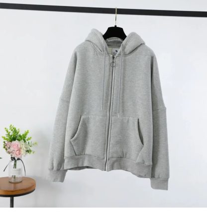 Thick Zippered Sweatshirt Hoodies