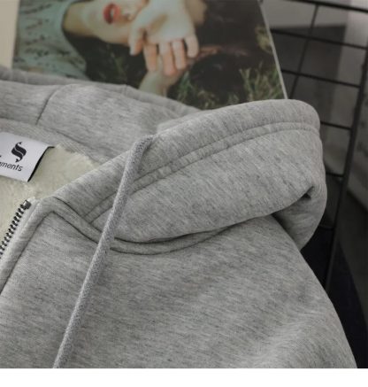 Thick Zippered Sweatshirt Hoodies - Image 5