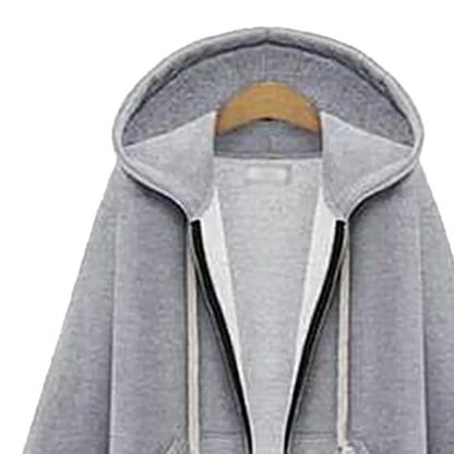 Zippered Chic Side Pockets Hoodie - Image 2