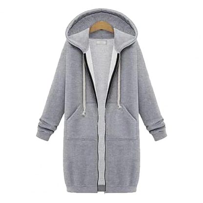 Zippered Chic Side Pockets Hoodie