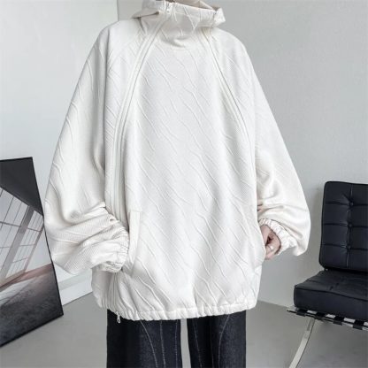 Side Zipper Oversized Hoodies - Image 2