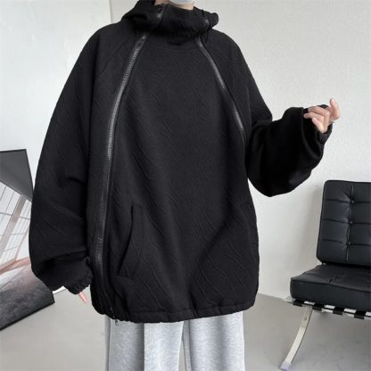 Side Zipper Oversized Hoodies - Image 4
