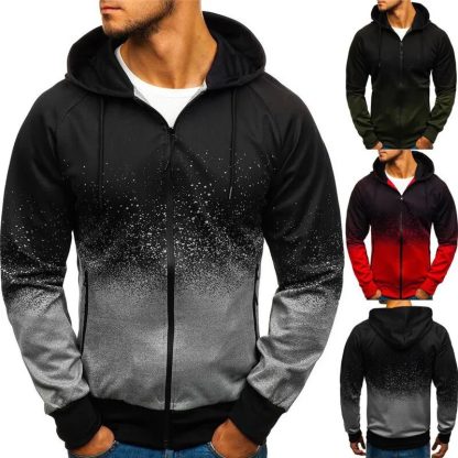 Streetwear Gradient Hoodie Jackets - Image 2