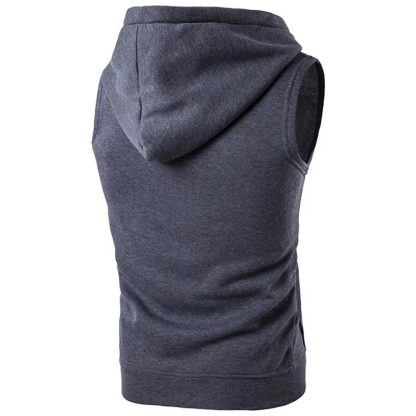 Casual Sleeveless Hoodie Vest - Image 2