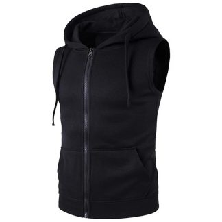 Casual Sleeveless Hoodie Vest