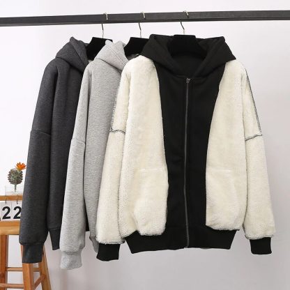 Thick Zippered Sweatshirt Hoodies - Image 2