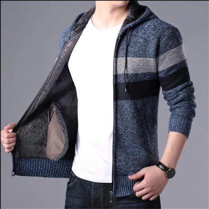 Slim Fit Casual Hooded Sweatercoat - Image 2