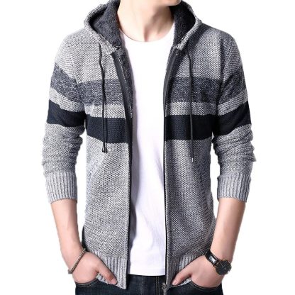 Slim Fit Casual Hooded Sweatercoat - Image 5