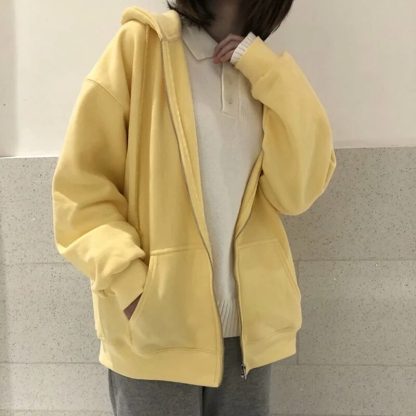 Casual Cozy Zip-Up Hoodie - Image 2