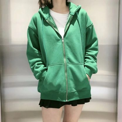 Casual Cozy Zip-Up Hoodie - Image 6